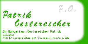 patrik oestereicher business card